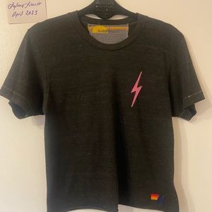 AVIATOR NATION Bolt Cropped Boyfriend Tee